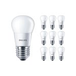 Multipack 10x Philips Corepro LED Lustre E27 Esférica Mate 5W 470lm - 827 Luz muy Cálida | Reemplazo 40W
