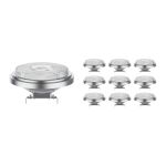 Multipack 10x Noxion Foco LED G53 AR111 7.4W 450lm 40D - 927 Luz muy Cálida | Mejor reproducción de color - Regulable - Reemplazo 50W