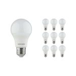 Multipack 10x Noxion Lucent Classic LED E27 Pera Mate 8W 806lm - 840 Blanco Frio | Reemplazo 60W
