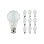 Multipack 10x Noxion Lucent Classic LED E27 Pera Mate 8W 806lm - 827 Luz muy Cálida | Reemplazo 60W