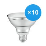 Multipack 10x Ledvance Foco LED E27 PAR30 10W 633lm 36D - 927 Luz Muy Cálida | Mejor Reproducción De Color - Regulable - Reemplazo 75W