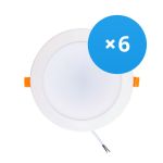 Multipack 6x Bright Choice Downlight LED 18W 1620lm 120D - 840 Blanco Frio | Recorte 175mm - Reemplazo 2x18W