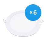 Multipack 6x Bright Choice Downlight LED UltraSlim 24W 1950lm 110D - 840 Blanco Frio | 295mm - Recorte 280mm