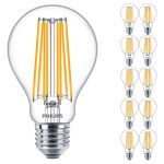 Multipack 10x Philips Corepro LED Bulbo E27 Pera Clara 17W 2452lm - 827 Luz muy Cálida | Reemplazo 150W