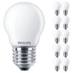 Multipack 10x Philips Master Value LED Lustre E27 Esférica Mate 3.4W 470lm - 927 Luz muy Cálida | Mejor reproducción de color - Regulable - Reemplazo 40W