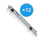 Multipack 12x Noxion Pantalla LED Estanca Poseidon V3.0 18-30W 2340-4200lm - 830-865 CCT | 120cm - Cableado De Paso (5x2.5mm2)