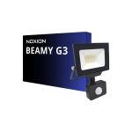 Noxion Proyector LED Beamy G3.1 Negro 20W 2200lm 100D - 840 Blanco Frio | IP44 - Sensor de Movimiento y Luz - Simétrico 