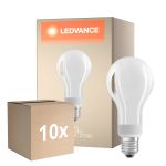 Multipack 10x Ledvance Classic LED E27 Pera con Filamento Mate 18W 2452lm - 827 Luz muy Cálida | Regulable - Reemplazo 150W