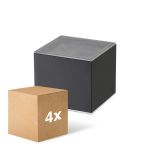 Multipack 4x D'Lite Luz De Pared Elingen Solar Negro Up & Down - 830 Luz Cálida | IP54