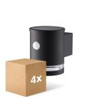 Multipack 4x D'Lite Luz De Pared Solis Solar Negro Up & Down - 830 Luz Cálida | IP54 - Sensor De Movimiento