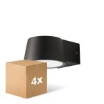 Multipack 4x D'Lite Luz De Pared Lira Negro 7W 600lm 830 Luz Cálida | IP54