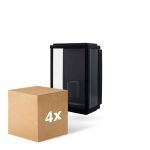Multipack 4x D'Lite Luz De Pared Arlo Negro | IP44 - Apta para 1x E27