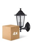 Multipack 4x D'Lite Luz De Pared Helora Negro | IP44 - Apta para 1x E27
