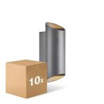Multipack 10x Nordlux Nico Luz De Pared Aluminium Antracita Up & Down | IP54 - Apta para 2x GU10