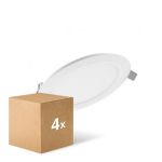 Multipack 4x Ledvance Downlight LED Slim Esférica DN155 12W 1020lm 120D - 830 Luz Cálida | 169mm 