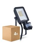 Multipack 4x Philips Proyector LED Ledinaire BVP167 10W 1200lm 110D - 830-840-865 CCT | IP65 - Sensor de Movimiento y Luz - Simétrico