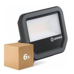 Multipack 6x Ledvance Proyector LED Aluminium Negro 17W 2200lm 100D - 830 Luz Cálida | IP66 - Simétrico