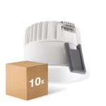 Multipack 10x Ledvance Foco LED Oscurolight Aluminium Blanco 8W 680lm 36D - 930 Luz Cálida | Recorte 68mm - IP44 - Mejor reproducción de color - Regulable