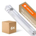 Multipack 6x Ledvance Pantalla LED Estanca Prueba De Vapor Alojamiento Performance | Apta Para 2x150cm Tubo LED