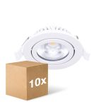 Multipack 10x Noxion LED Ajustable Slim Foco Blanco Esférica 5W 550lm 60D - 940 Blanco Frio | 85mm - IP54 - Regulable - Mejor Reproducción De Color