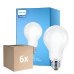 Multipack 6x Philips Corepro LED Bulbo E27 Pera Mate 17.5W 2452lm - 827 Luz muy Cálida | Reemplazo 150W