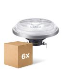Multipack 6x Philips MASTER LED Foco G53 AR111 10.8W 620lm 9D - 930 Luz Cálida | Mejor reproducción de color - Regulable - Reemplazo 50W