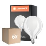 Multipack 6x Ledvance LED Classic E27 Globe Mate 11W 1521lm - 827 Luz muy Cálida | Regulable - Reemplazo 100W