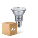 Multipack 6x Philips Master Value LED Bulbo Reflector E27 PAR20 6W 500lm 40D - 927 Luz muy Cálida | Mejor reproducción de color - Regulable - Reemplazo 50W