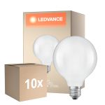 Multipack 10x Ledvance Classic LED E27 Globe Con Filamento Mate 3.8W 806lm - 827 Luz Muy Cálida | Reemplazo 60W