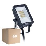 Multipack 4x Philips Proyector LED Ledinaire BVP167 10W 1200lm 110D - 830-840-865 CCT | IP65 - Simétrico