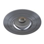 Noxion Empotrado Foco Logic MR16 Ajustable Brillante Gris | 92mm - Recorte 80mm - IP20 - Incl. GU10 Casquillo