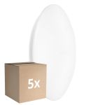 Multipack 5x Ledvance Plafón LED Techo/Pared Surface CIRCULAR 500 PS Acero Blanco 42W 3500lm - 830 Luz Cálida | IP44