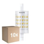 Multipack 10x Philips CorePro LED R7S Linear 78mm Clara 7W 950lm - 830 Luz Cálida | Reemplazo 60W