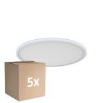 Multipack 5x D'Lite Luz de techo Luma Blanco 22W 2000lm - 827 Luz Muy Cálida | IP44 - 42cm