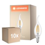 Multipack 10x Ledvance Classic LED E14 Vela Con Filamento Clara 3.4W 470lm - 827 Luz Muy Cálida | Reemplazo 40W