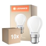 Multipack 10x Ledvance Classic LED B22 Pera Mate 3.4W 470lm - 827 Luz Muy Cálida | Regulable - Reemplazo 40W