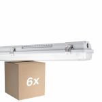Multipack 6x Ledvance LED Prueba De Vapor Alojamiento MT Gen 3 IP65 | Apta para 2x120cm Tubo LED