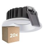 Multipack 20x Ledvance Foco LED Air Fix Aluminium Plata 6W 510lm 36D - 930 Luz Cálida | Recorte 68mm - IP65 - Mejor reproducción de color - Regulable