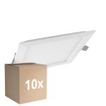 Multipack 10x Ledvance Downlight LED Slim Cuadrado SQ105 6W 420lm 120D - 830 Luz Cálida 
