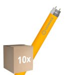 Multipack 10x Ledvance Tubo LED T8 Superior (EM/Mains) High Output 18W 2000lm - Amarillo | 120cm - Reemplazo 36W