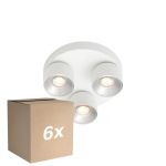 Multipack 6x Nordlux Pitcher Foco Metal Blanco | Apta para 3x GU10