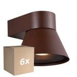 Multipack 6x Nordlux Kyklop Cone Luz De Pared Aluminium Oxidado | Apta para GU10