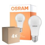 Multipack 4x Osram LED Star Classic E27 Pera Mate 10W 1055lm - 827 Luz Muy Cálida | Sensor De Luz - Reemplazo 75W