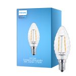 Philips Corepro LED Vela E14 Retorcida Vela con Filamento Clara 2W 250lm - 827 Luz muy Cálida | Reemplazo 25W