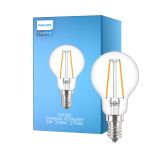 Philips Corepro LED Lustre E14 Esférica con Filamento Clara 2W 250lm - 827 Luz muy Cálida | Reemplazo 25W