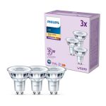 Multipack 3x Philips Foco LED GU10 PAR16 4W 255lm 36D - 827 Luz Muy Cálida