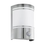 Eglo Luz De Pared Cerno Acero Inoxidable | IP44 - Apta para 1x E27 - Sensor De Movimiento