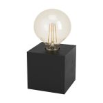Eglo Lámpara De Mesa Prestwick 2 Madera Negro | IP20 - Apta para 1x E27 
