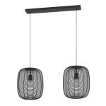 Eglo Colgante De Luz Rinroe Acero Negro | Apta para 2x E27