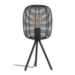 Eglo Lámpara De Mesa Rinroe Acero Negro | Apta para 1x E27